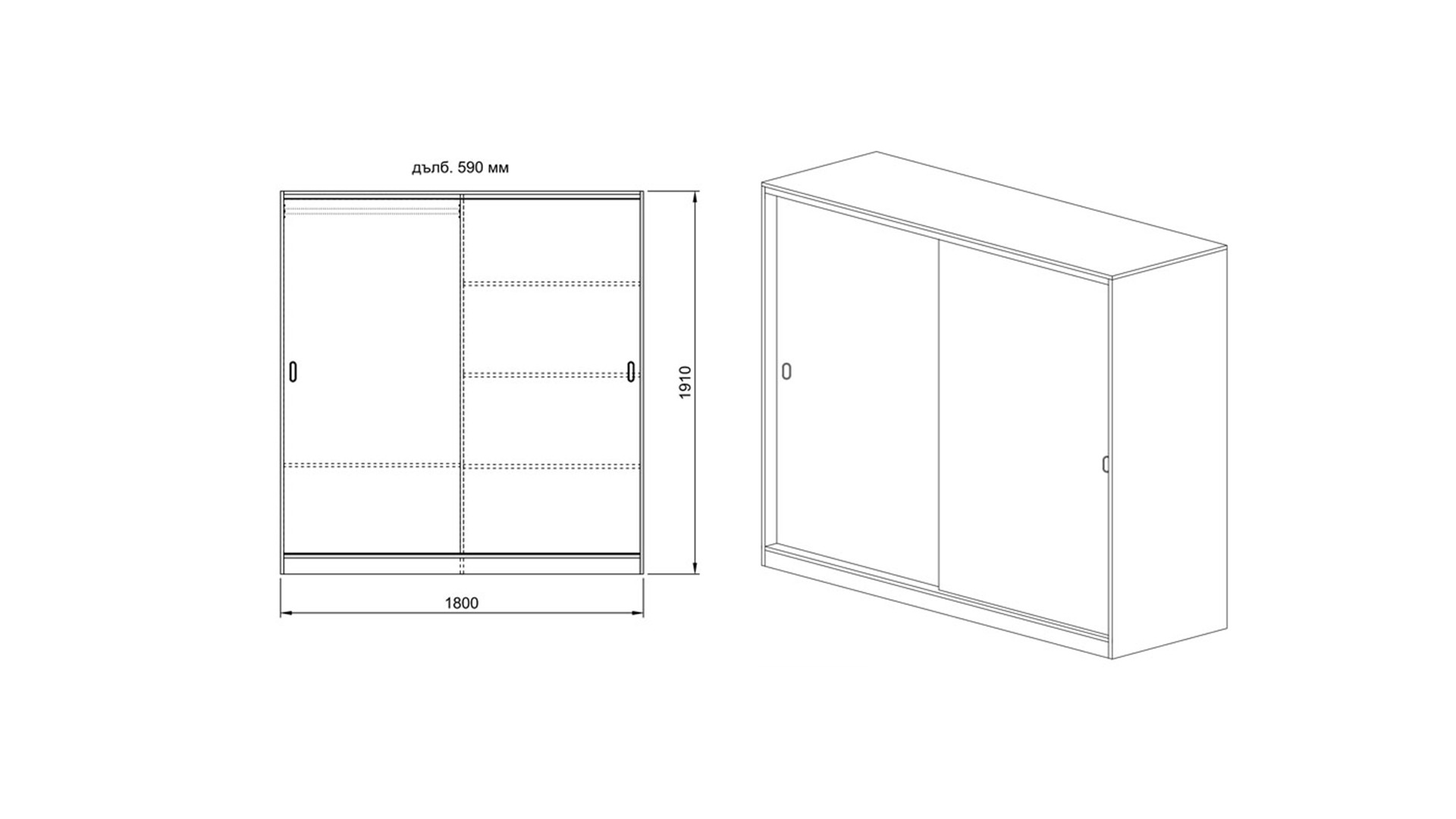 Гардероб Сити 1009 орех адмирал | tkmebel