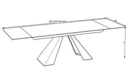 Трапезна маса Monza сив мрамор
