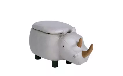 Детска табуретка сив носорог