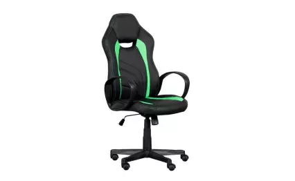 Геймърски стол Carmen 7525 черен/зелен