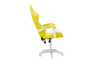Геймърски стол Carmen 6311 бял/жълт