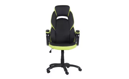 Геймърски стол Carmen 7511 черен/зелен
