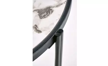 Холна маса Fatima бял мрамор/черен