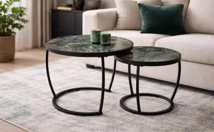 Холна маса Ines зелен мрамор