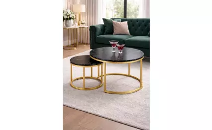 Холна маса Paola черен мрамор