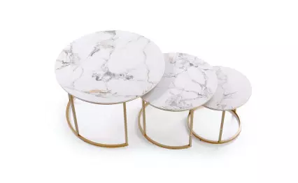 Комплект холни маси Gilda златен