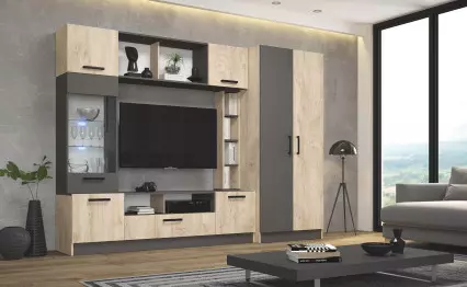 Секция Опал 2 дъб елеганс/графит