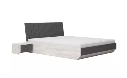 Спален комплект Модена дъб бланко/графит