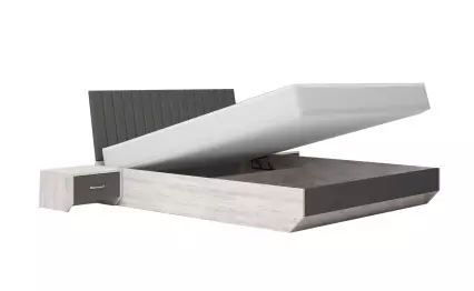 Спален комплект Модена дъб бланко/графит