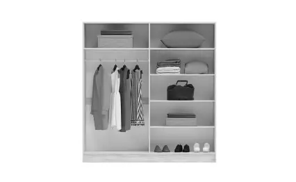 Спален комплект Модена дъб бланко/графит