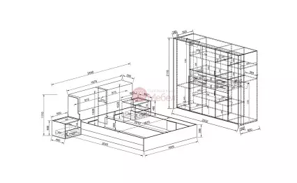 Спален комплект Сити 7090