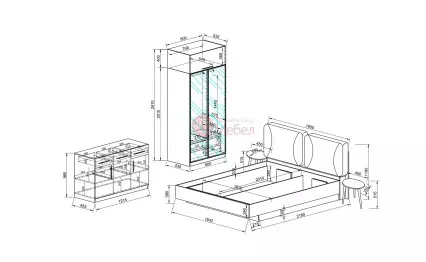 Спален комплект 7091
