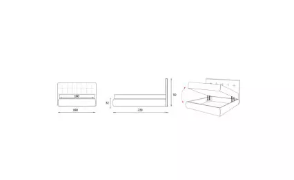 Тапицирано легло Дивна Maserati 09 Blue