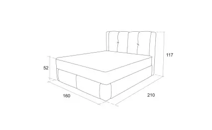 Тапицирано легло Марта Verona Tabak