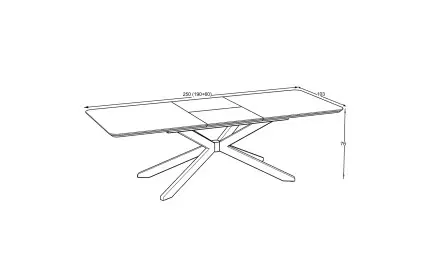 Трапезна маса Mona черен мрамор