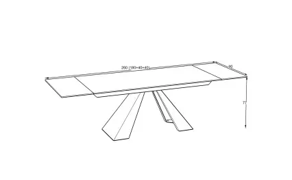Трапезна маса Monza бял мрамор