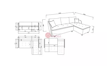 Ъглов диван Аморе