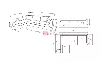 Ъглов диван Gondolo