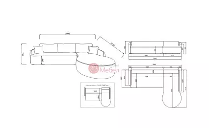 Ъглов диван Идилио