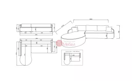 Ъглов диван Идилио