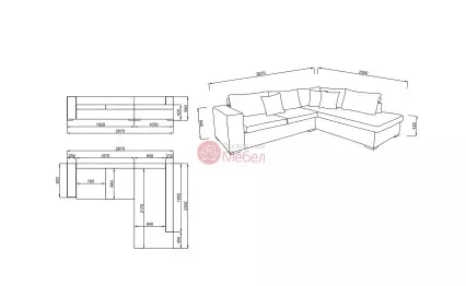 Ъглов диван Molly