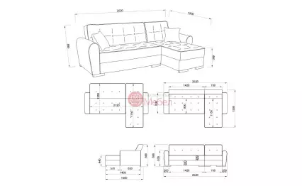 Ъглов диван Торонто